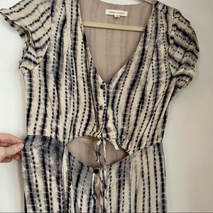 Boho cutout maxi dress with slits